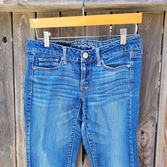 America Eagle Outfitters Blue Skinny Jeans Size 2 - Picture 6 of 16